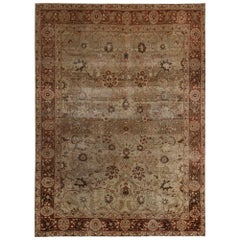 Tappeti persiani Tabriz - Lana Marrone Avorio Rosso Taupe Design - 97792