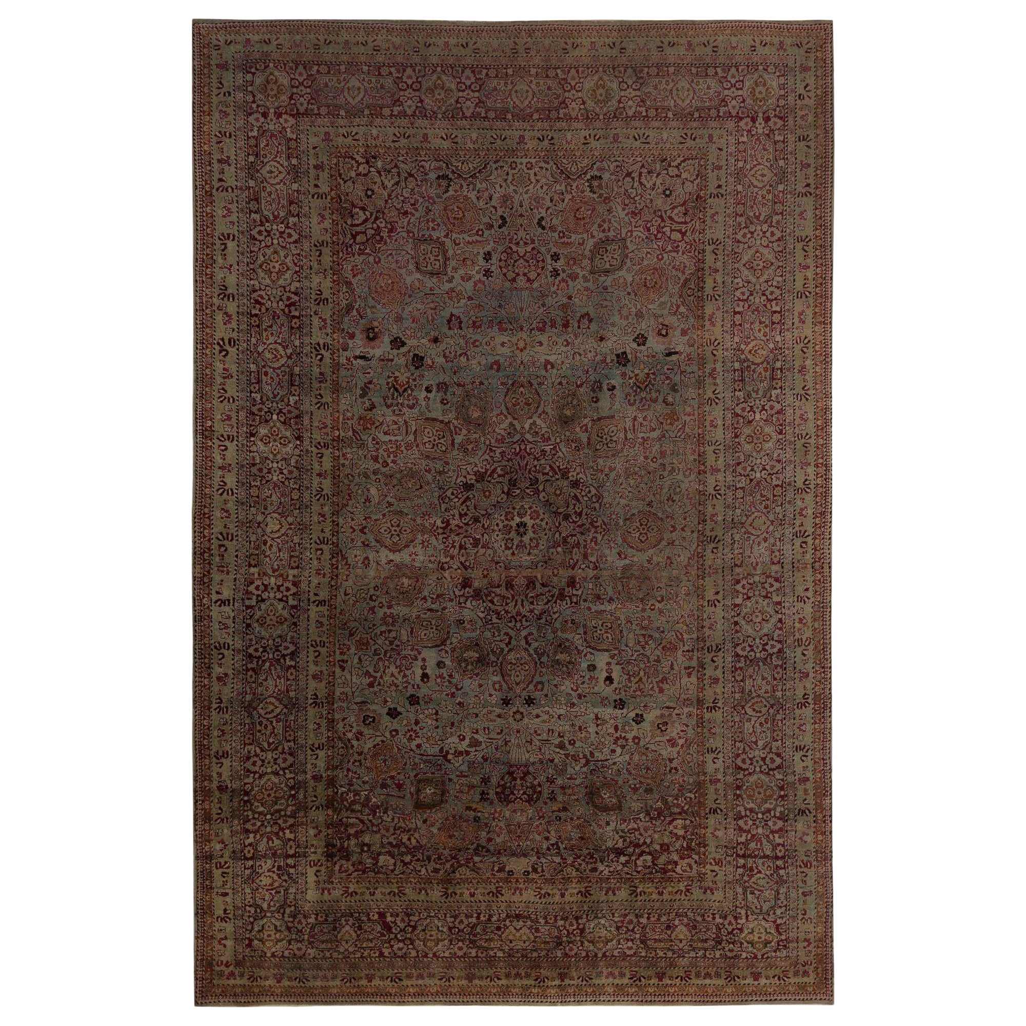 Persische Mashad Teppiche - Wolle Braun Rot Taupe Design - 97800
