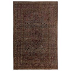 Tappeti persiani Mashad - Lana Marrone Rosso Taupe Design - 97800