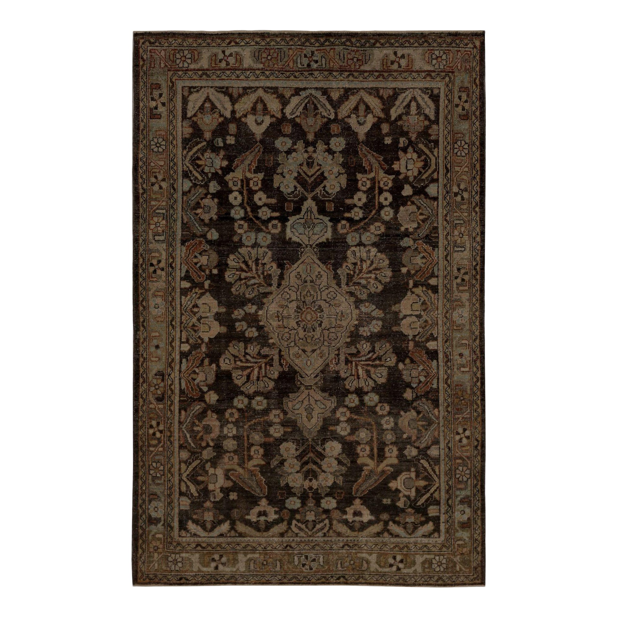 Tappeti persiani Mahal - Lana Marrone Taupe Design - 97816