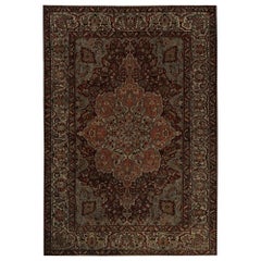 Tapis persans Bakhtiari - Design en laine ivoire rouge taupe - 97820