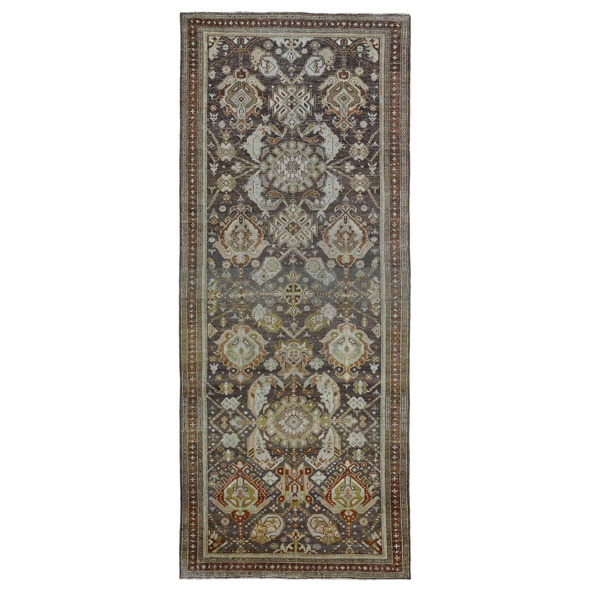 Persische Malayer Teppiche - Wolle Braun Elfenbein Rot Design - 97933