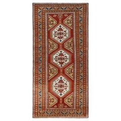 Alfombras Persas Azerbaiyán - Lana Marfil Naranja Rojo Amarillo - 97934