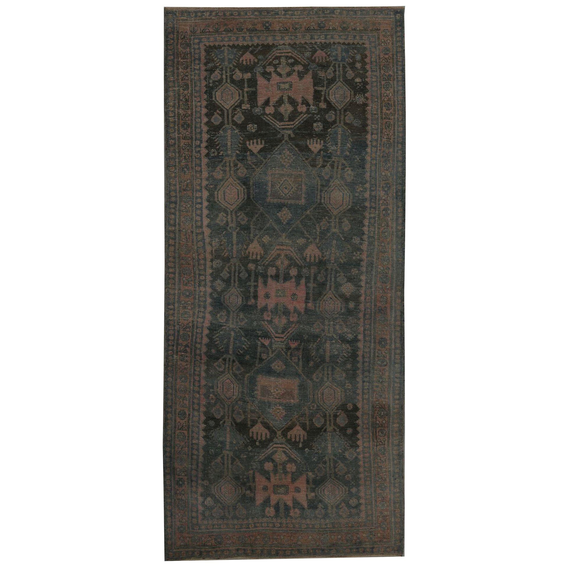 Persische Bijar Teppiche - Wolle Braun Rosa Design - 97842