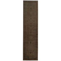 Tappeto Persiano Bijar Runner - Lana Marrone Taupe Design - 97844