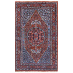 Tappeti persiani Bijar - Design blu rosso in lana - 97922