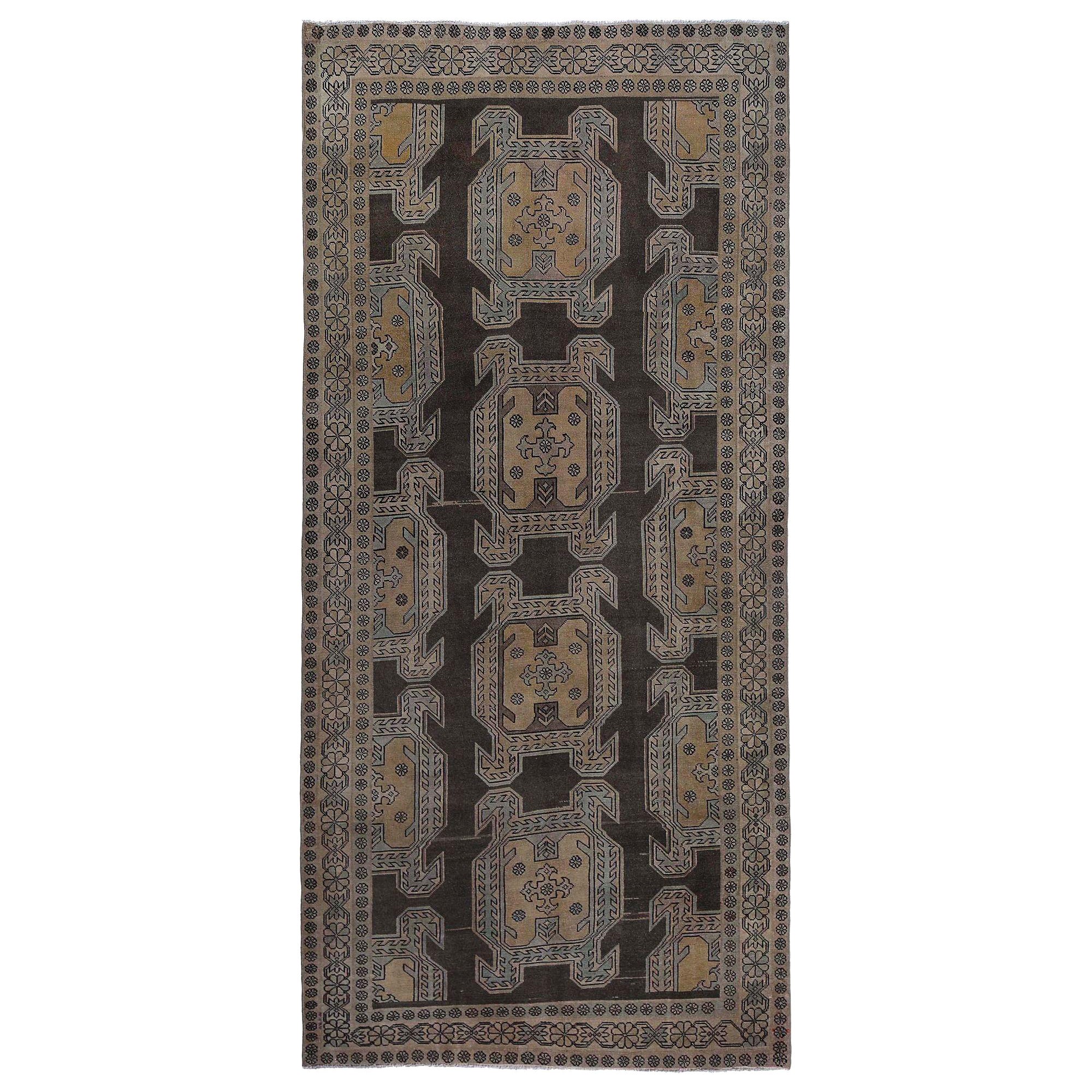 Persische Aserbaidschan Teppiche - Wolle Braun Elfenbein Taupe Design - 97925