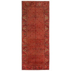 Tapis de course Persan Malayer - Laine Brown Red Design - 97981
