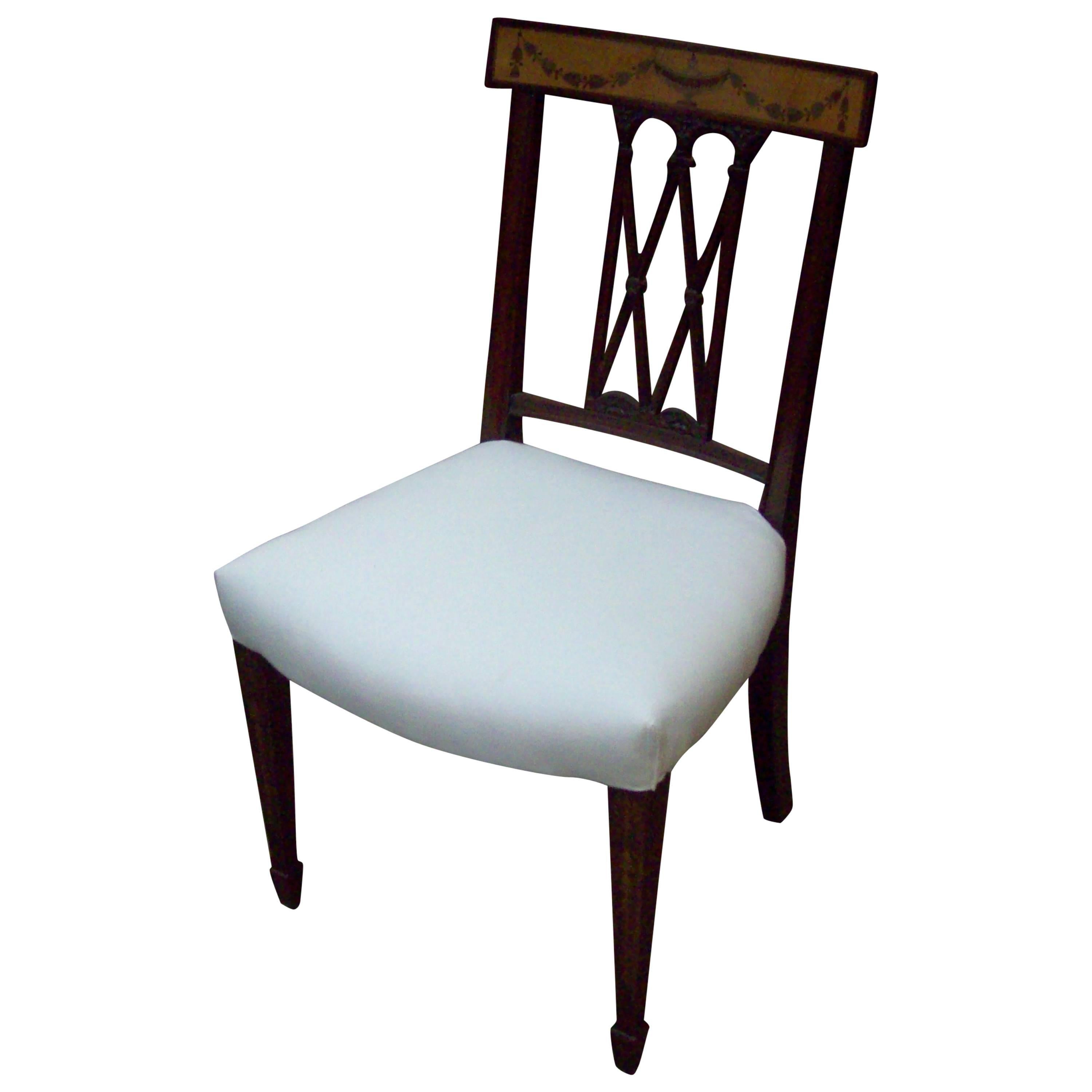 English Mahogany Side Chair For Sale