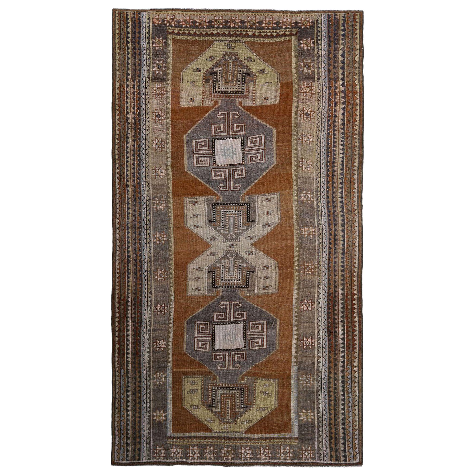Tappeti persiani Shiraz - Lana Marrone Grigio Avorio Taupe Design - 97931