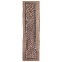 Persischer Sarab-Läufer - Wolle Blau Elfenbein Rot Taupe Design - 97942