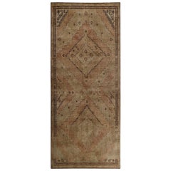 Persischer Khotan Läufer Teppich - Wolle Braun Taupe Design - 97996