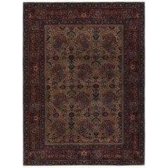 Persische Täbris Teppiche - Wolle Braun Rot Taupe Design - 98002