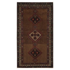 Persische Malayer Teppiche - Wolle Braun Elfenbein Rosa Design - 98003