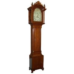 Antique American Cherry Longcase Clock