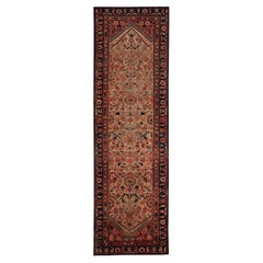 Tapis de course Persan Malayer - Laine Noir Brown Ivoire Rouge - 97965