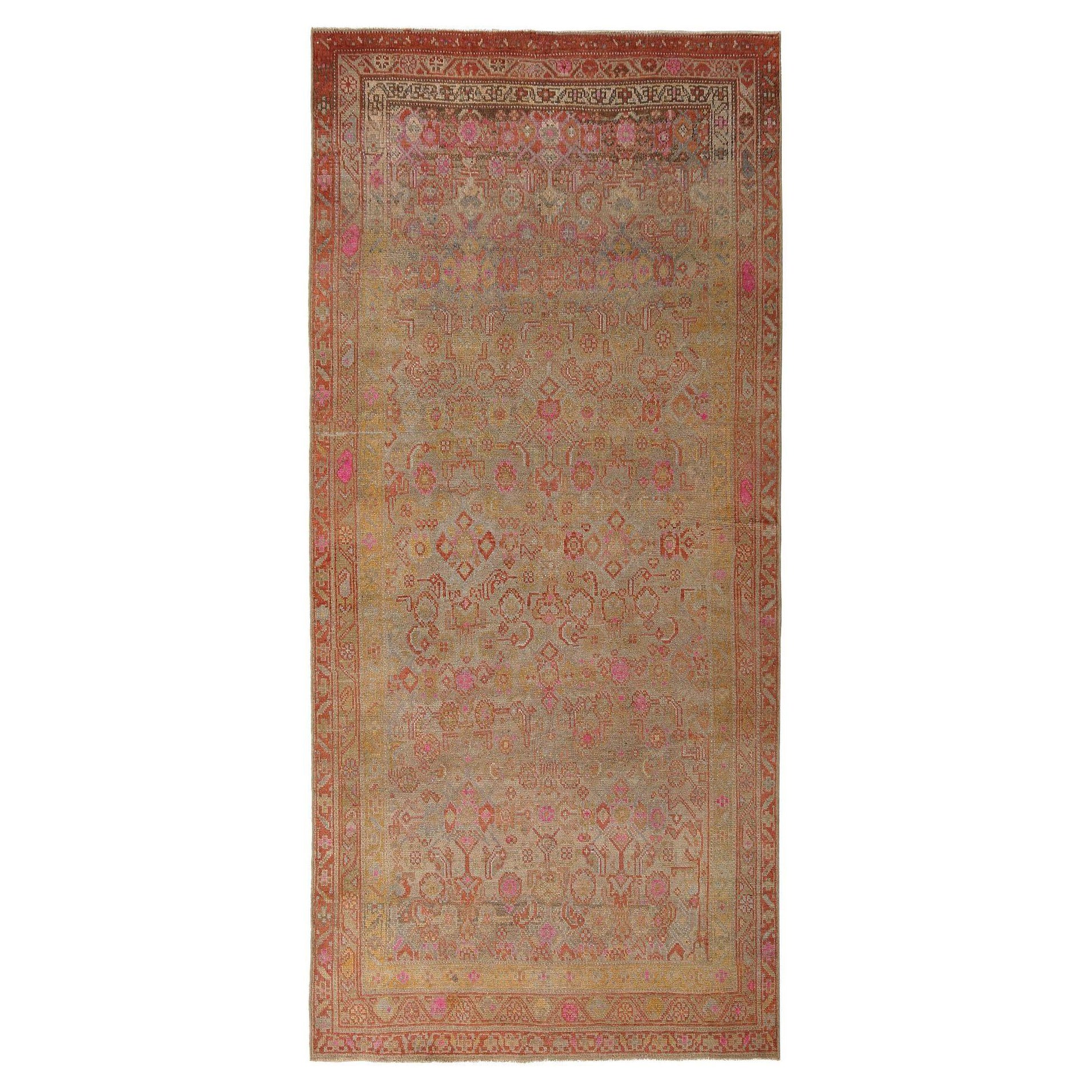 Persische Aserbaidschan Teppiche - Wolle Braun Rosa Taupe Design - 97970