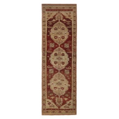 Tapis persan d'Azerbaïdjan - Design en laine rouge taupe - 97972