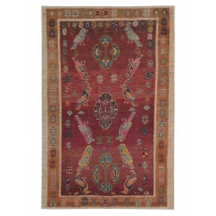 Persian Gabbeh Area Rugs - Wool Orange Pink Red Design - 97991