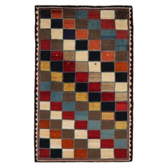 Alfombras Persas Gabbeh - Lana Negro Azul Marrón Rojo Topo - 97992