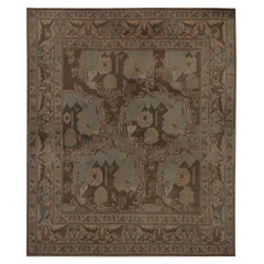 Persische Bijar Quadratische Teppiche - Wolle Brown Taupe Design - 98005