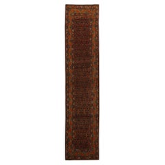 Persischer Aserbaidschan Läufer Teppich - Wolle Braun Rot Design - 98006