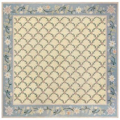 Doris Leslie Blau Alfombra portuguesa vintage de punto de aguja
