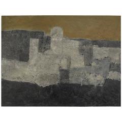 "Pueblo Walls" Oil and Sand on Panel by Louis Siegriest