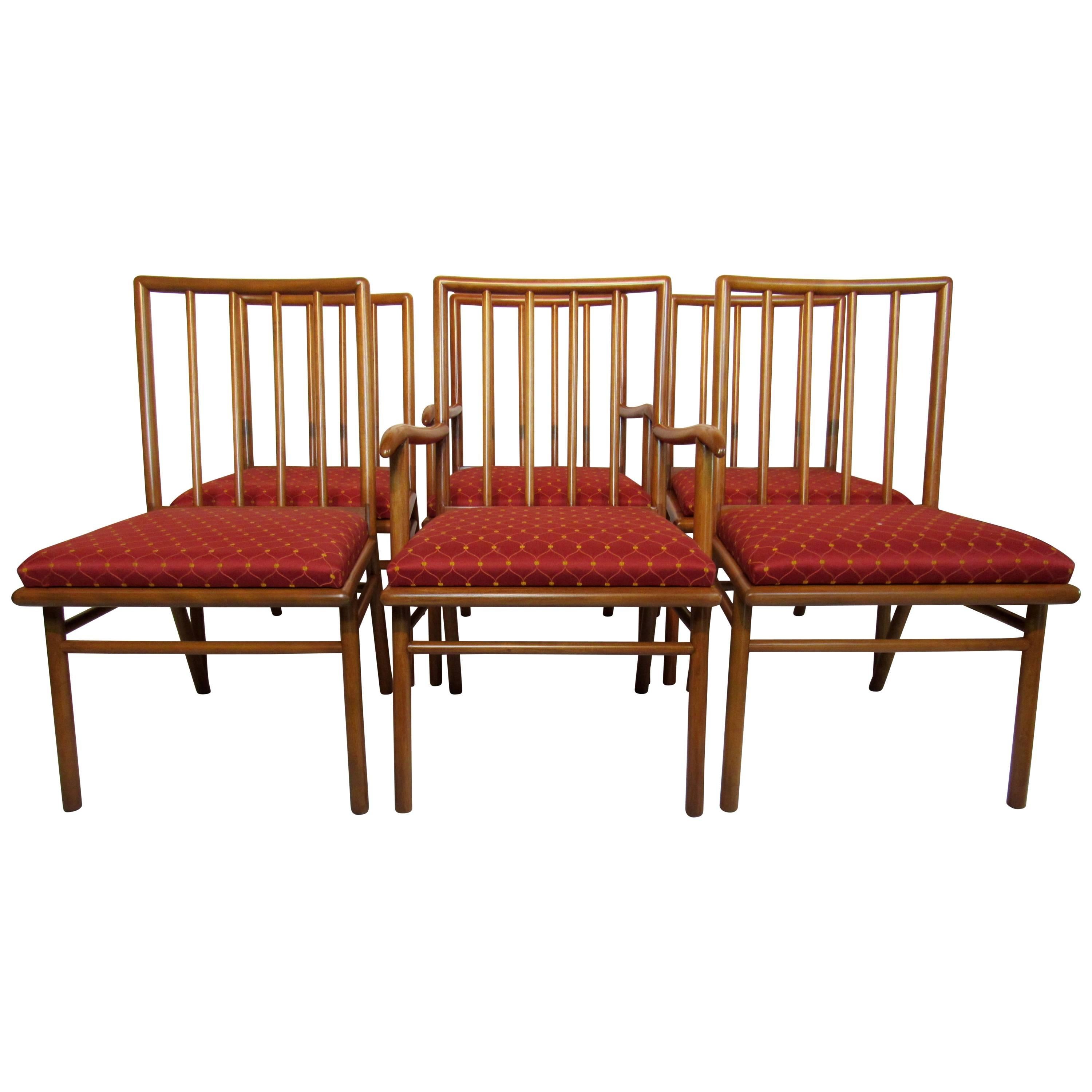 T.H. Robsjohn-Gibbings Set of Six Dining Chairs  for Widdicomb, circa 1952