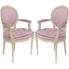 Incredible Pair of 1960s Louis XVI Style Armchairs