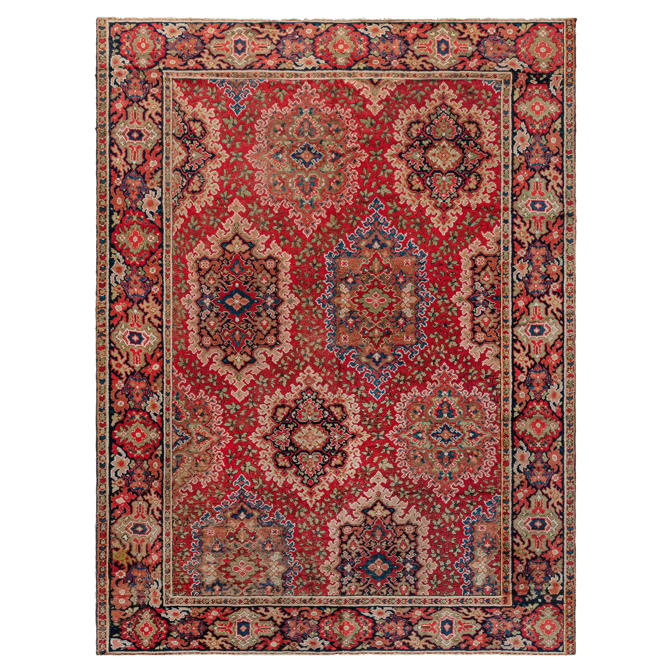Doris Leslie Blau Antique Axminster Botanic Handwoven Wool Rug