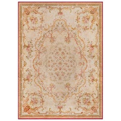 Doris Leslie Blau Oversized Savonnerie Antique Handmade Wool Rug