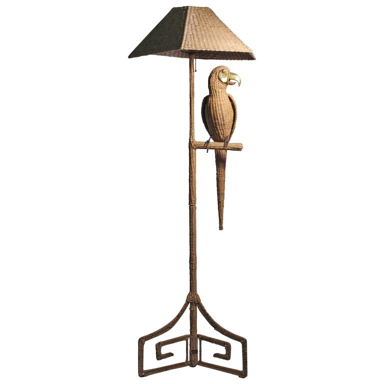Mario Lopez Torres Parrot And Greek Key Base Floor Lamp At 1stdibs Mario Lopez Torres Parrot And Greek Key Base Floor Lamp For