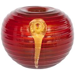 Italian Murano Glass Vase, attributed to Seguso, circa 1960s