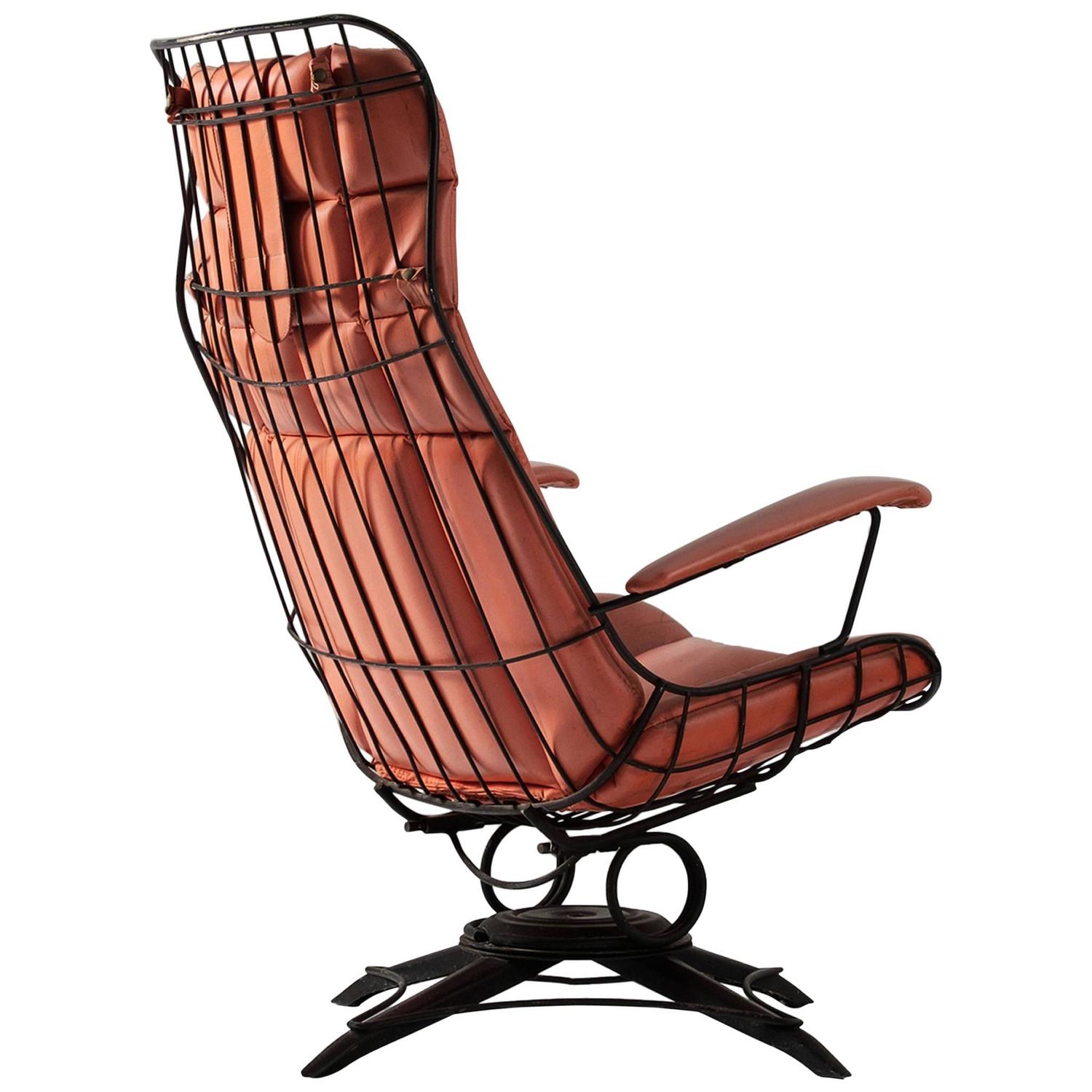 Black Wire Metal Rocking Chair For Sale at 1stdibs