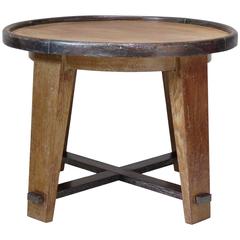 Cerused Round Coffee Table, France, circa 1950s