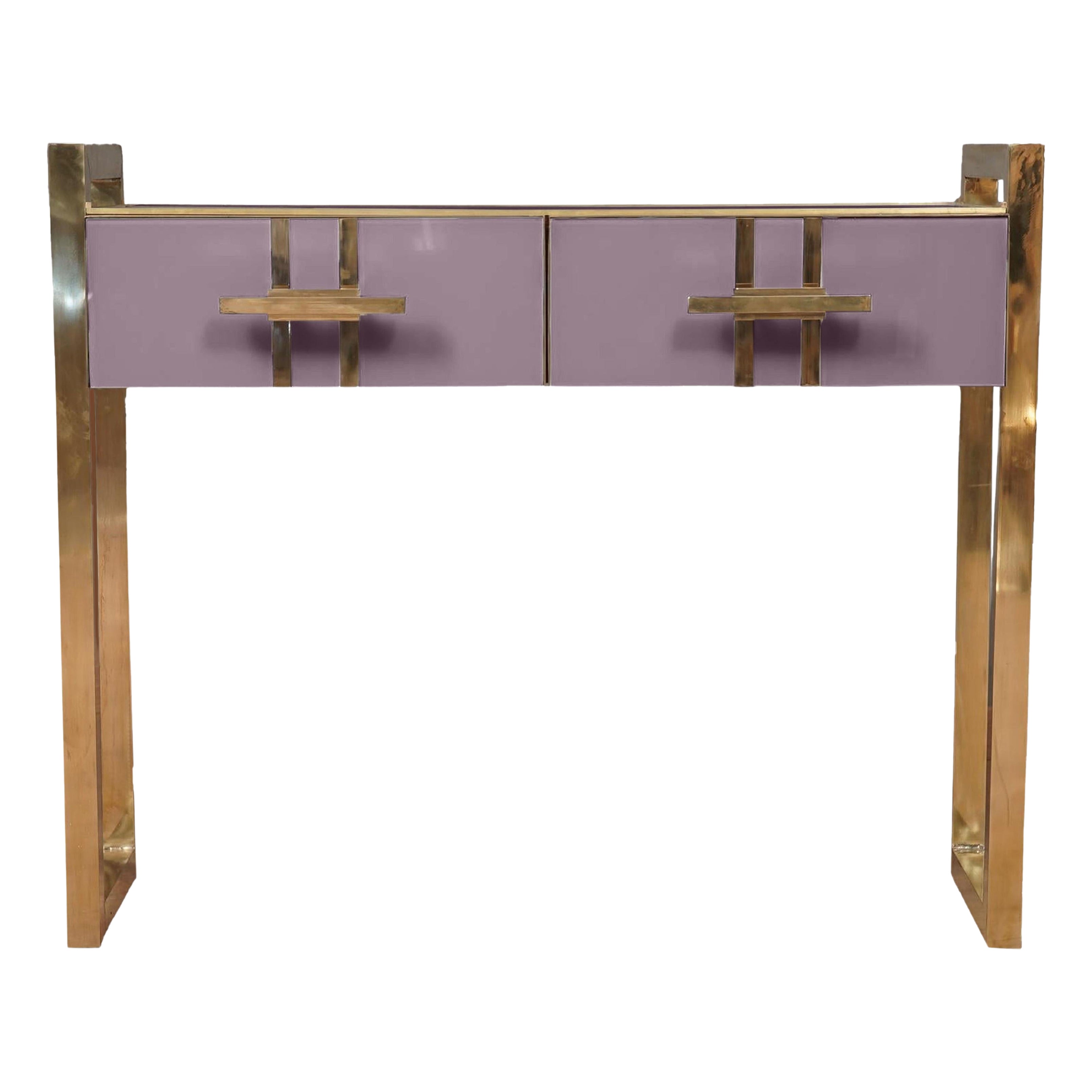 Mid Century Modern Pastel Purple Desk Murano Glass Made in Italy justfurnituress