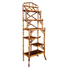 Late 19th Century Victorian Aesthetic Movement Refinished Bamboo and Japanned Ét