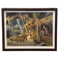 Iranischer Künstler Yervand Nahapetian, 1958, Aquarell