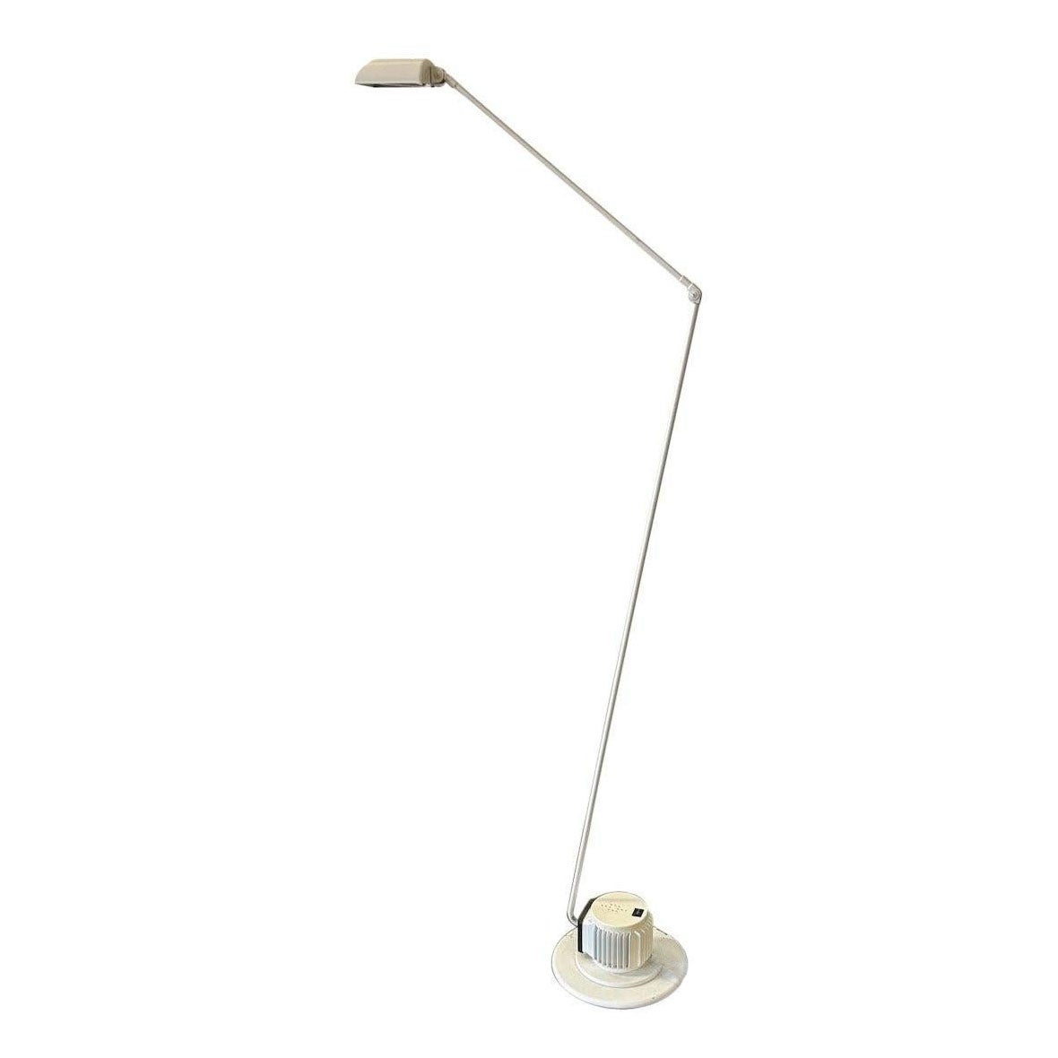 Mid century Post Modern Daphine White Floor Lamp by Lumina