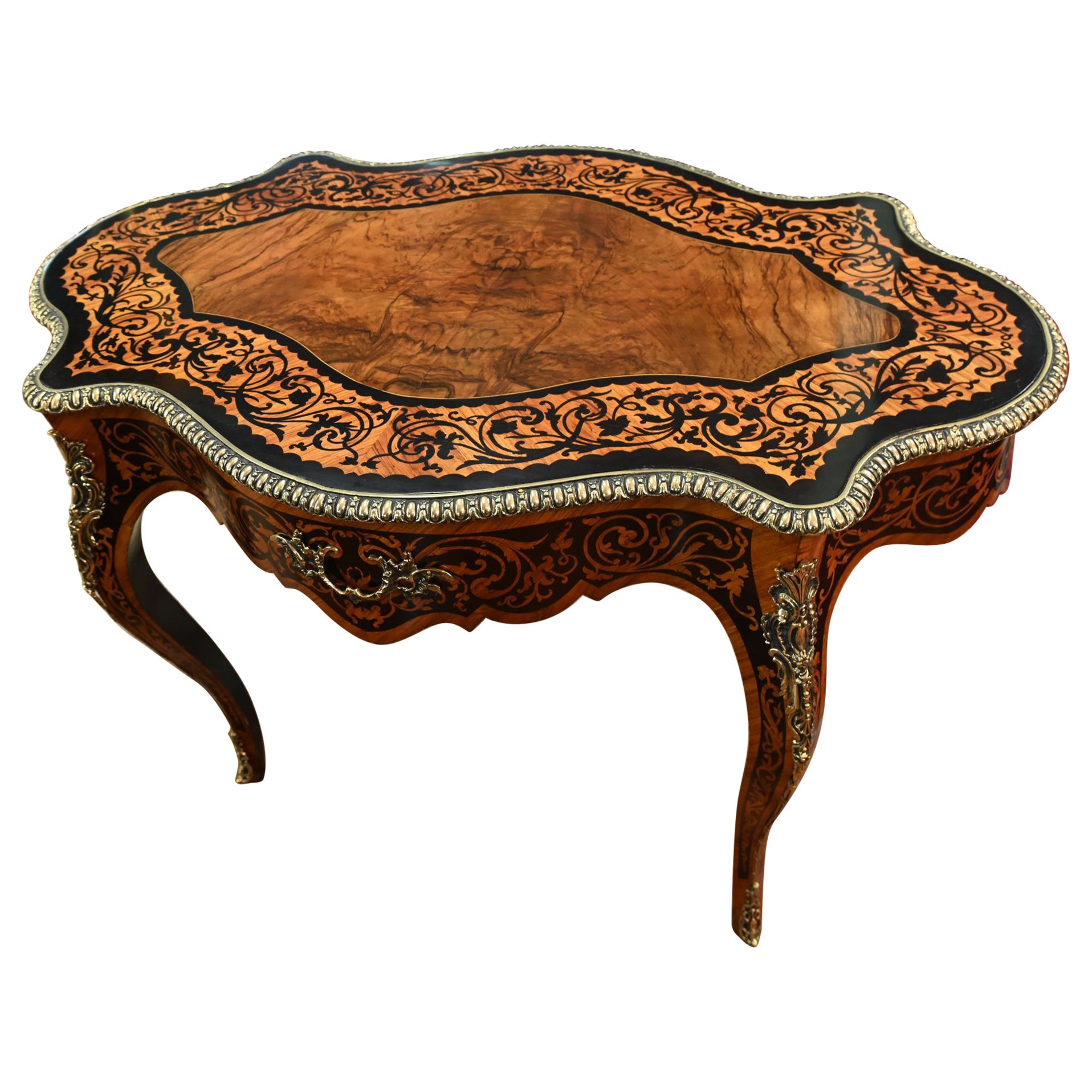 Louis XVI Centre Table Marquetry Inlay Desk 1840