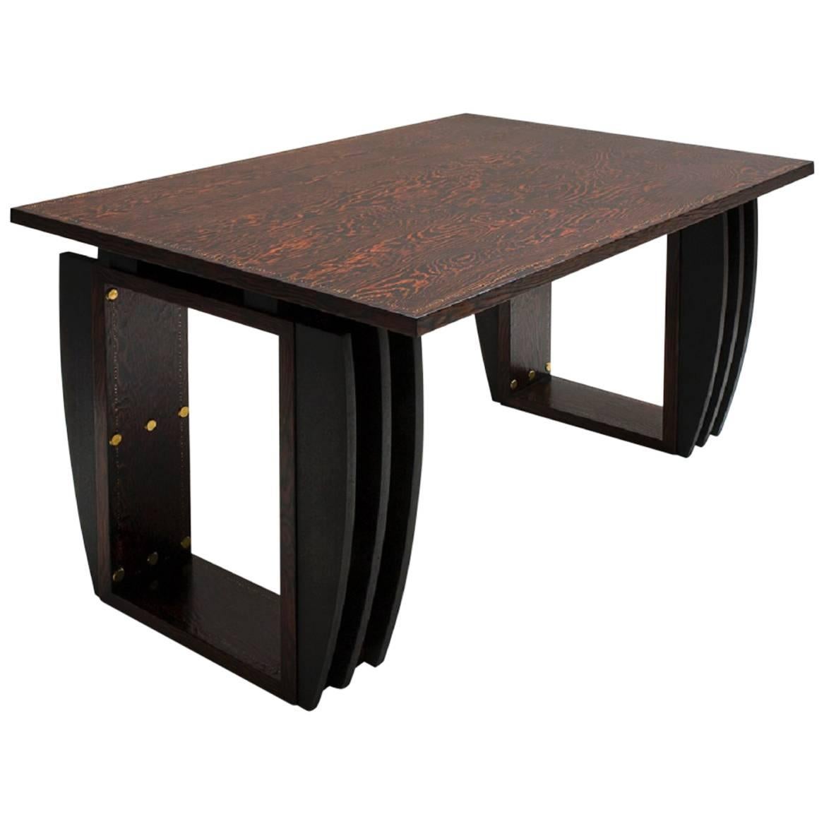 André Sornay Oregon Pine Dining Room Table, circa 1935 For Sale at 1stDibs