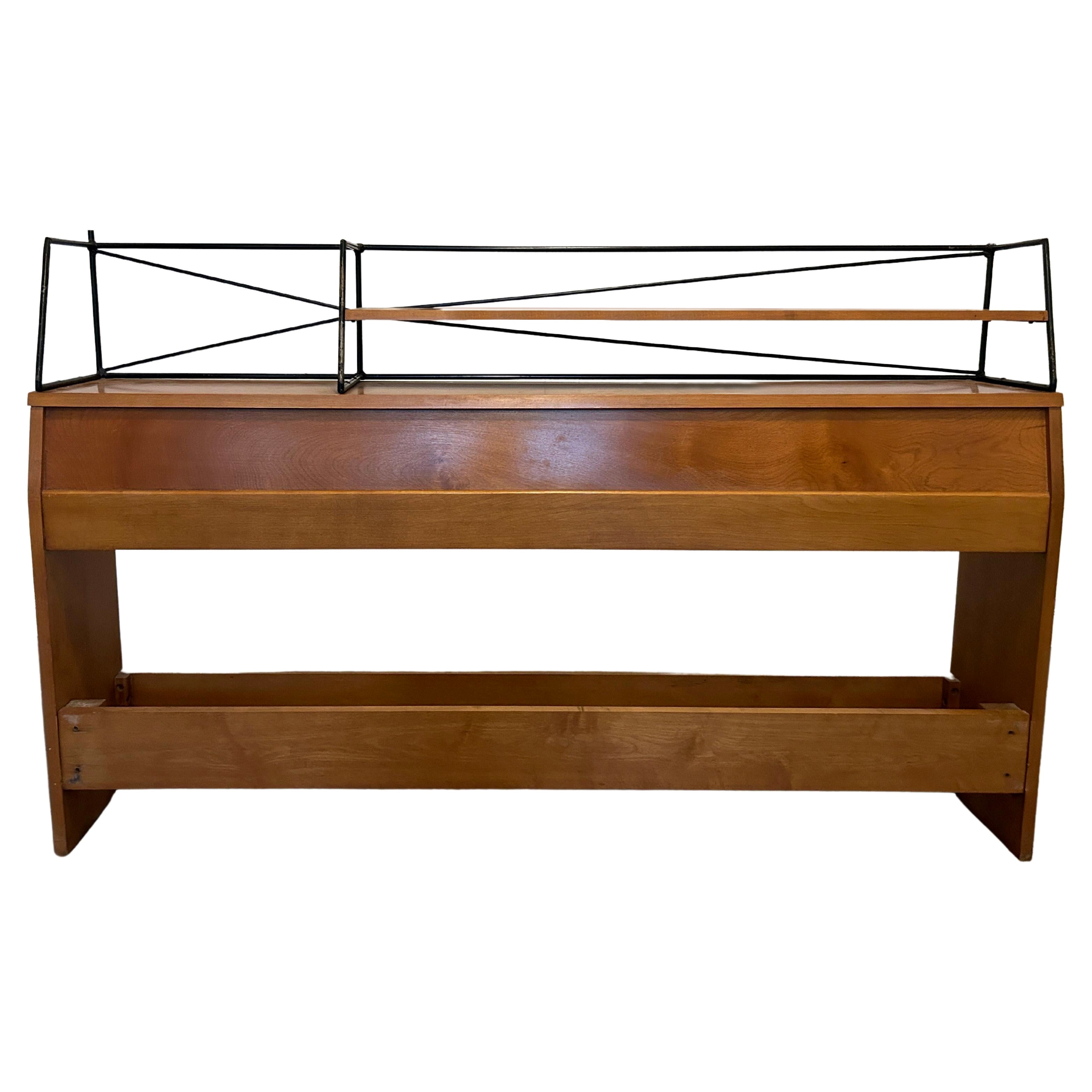 Mid-Century Modern Paul McCobb Full Bed Headboard Maple Iron Rare
