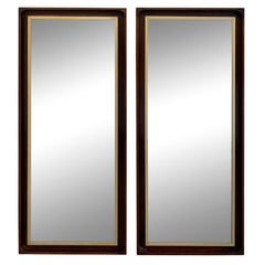 Pair of Superb Midcentury Paul McCobb H. Sacks Solid Walnut Wall Mirrors