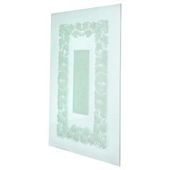 Large etched glass stained glass window, 1950s Italian prod