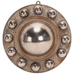 Miroir convexe, miroir de sorcière, avec 12 petits miroirs convexes. Italie 1870.