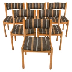 Vintage Set of 6 Scandinavian modern dining birch dining chairs