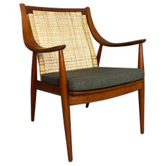 Peter Hvidt & Orla Mølgaard-Nielsen FD146 Sillón con respaldo de caña, Dinamarca