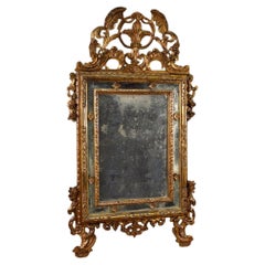 20th Century Golden Wood Italian Louis XVI Style Mirror, 1920s