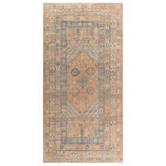 Doris Leslie Blau Alfombra vintage marroquí naranja azul hecha a mano